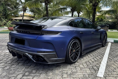 2024-2026 Porsche Panamera 976 OD Style Dry Carbon Fiber Rear Diffuser Lip | Fits S, 4, 4S, E-Hybrid, 4 E-Hybrid, Sport Turismo, Turbo, Turbo s, GTS, Turbo E-Hybrid, Turbo s E-Hybrid