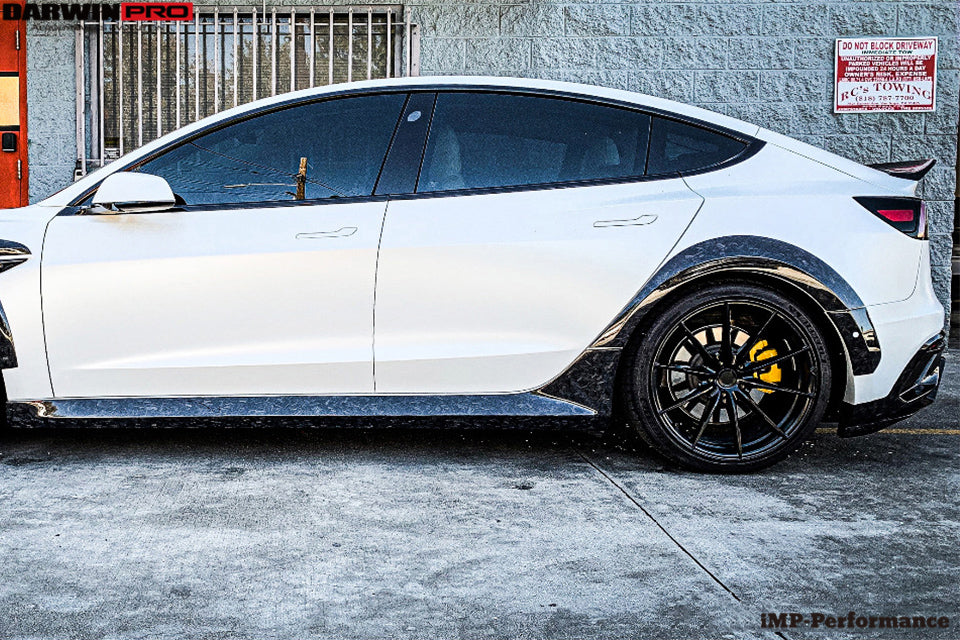 2017-2020 Tesla Model 3 IMPII Performance Partial Carbon Fiber Full Body Kit - DarwinPRO Aerodynamics