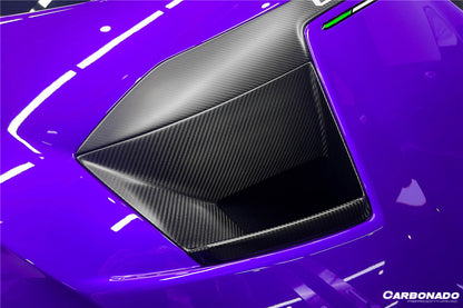 2021-UP Lamborghini Huracan STO Dry Carbon Fiber Hood Vents - Carbonado