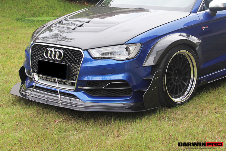 2013-2016 Audi S3 & A3 Sline 8V.1 Sedan and Sportback BKSS Style Front Lip with Under Board