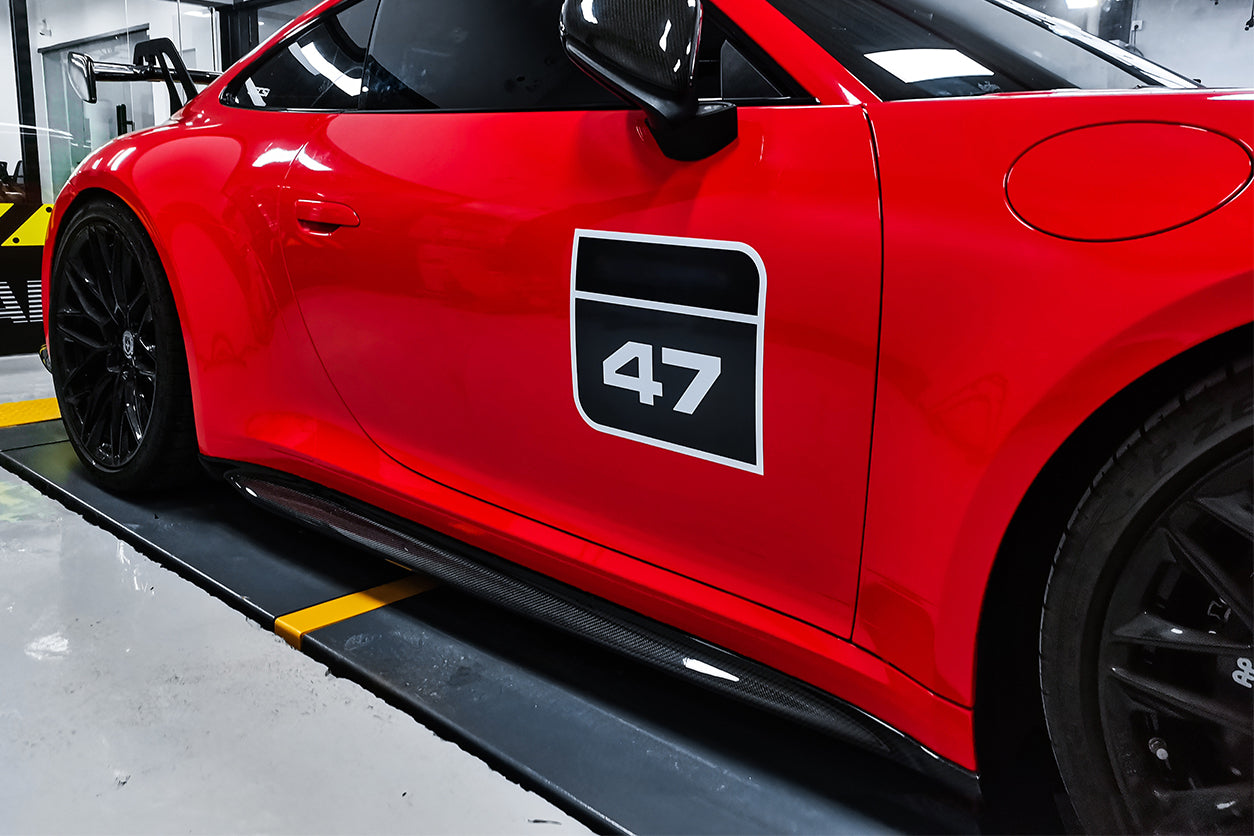 2019-2023 Porsche 911 992 Carrera/S/4/4S/Targa/Cabriolet GT3 Style Side Skirts - DarwinPRO Aerodynamics