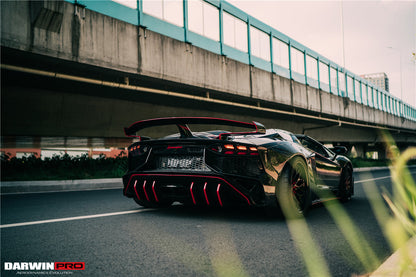 2011-2016 Lamborghini Aventador LP700 Roadster SV-BKSSII Style Engine Hood And Wing - DarwinPRO Aerodynamics