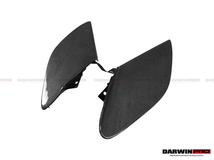 2015-2020 Ferrari 488 GTB/Spyder Dry Carbon Fiber Side Air Intake Fins - DarwinPRO Aerodynamics