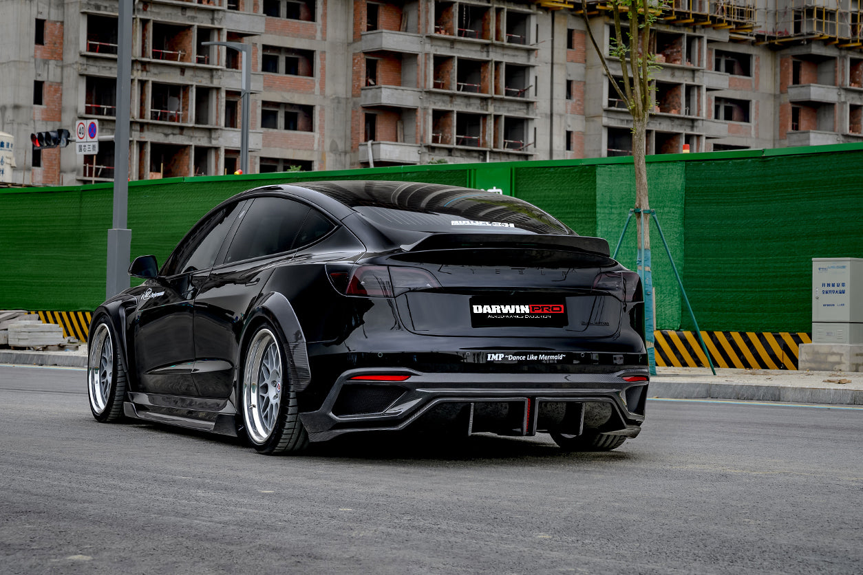 2021+ Tesla Model 3 IMP Performance Partial Carbon Fiber Full Body Kit - DarwinPRO Aerodynamics