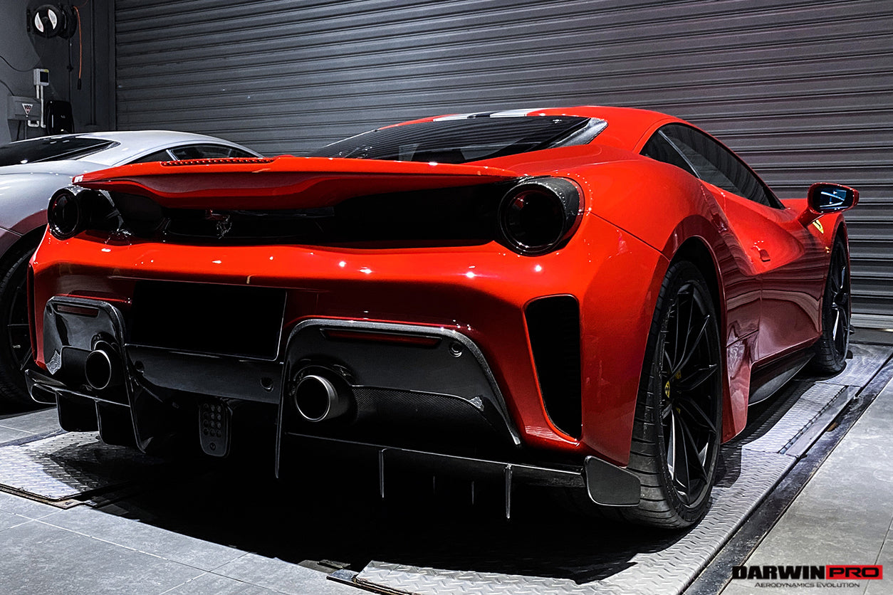 2018-2022 Ferrari 488 Pista Rear Bumper  (Not including Diffuser) - DarwinPRO Aerodynamics