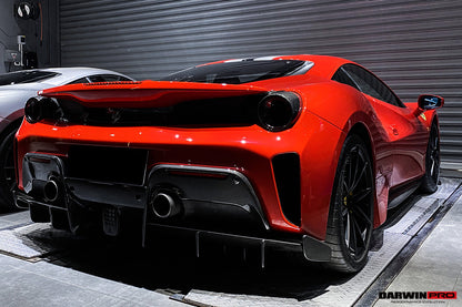 2018-2022 Ferrari 488 Pista Rear Bumper  (Not including Diffuser) - DarwinPRO Aerodynamics