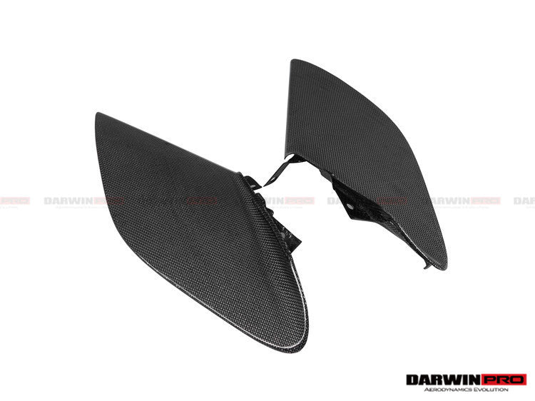 2015-2020 Ferrari 488 GTB/Spyder Dry Carbon Fiber Side Air Intake Fins - DarwinPRO Aerodynamics