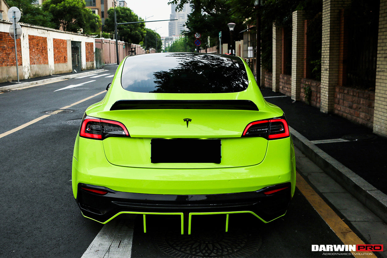 2017-2020 Tesla Model 3 IMP Performance Partial Carbon Fiber Rear Bumper - DarwinPRO Aerodynamics