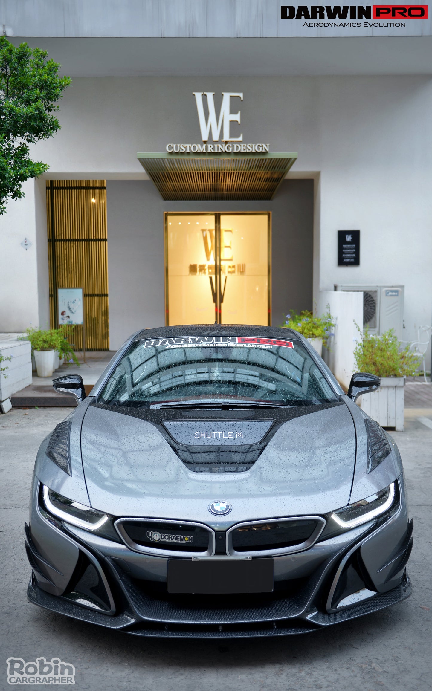 2014-2018 BMW i8 BZK Carbon Fiber Front Fender Vents - DarwinPRO Aerodynamics