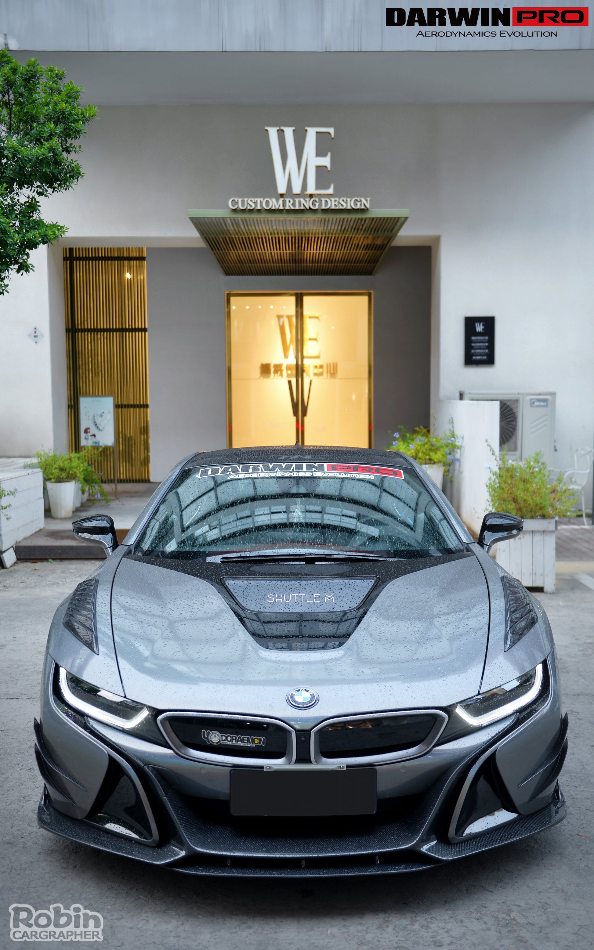 2014-2018 BMW i8 BZK Carbon Fiber Front Fender Vents - DarwinPRO Aerodynamics