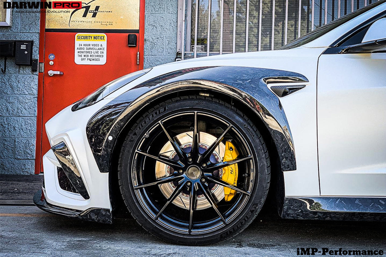 2017-2020 Tesla Model 3 IMPII Performance Partial Carbon Fiber Full Body Kit - DarwinPRO Aerodynamics