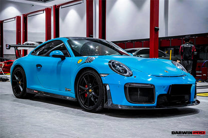 2016-2019 Porsche 911 991.2 Carrera /Targa 4/4S GT2RS Style Partial Carbon Fiber Front Bumper - DarwinPRO Aerodynamics