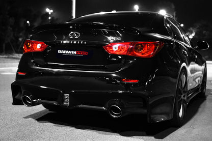 2014-2017 Infiniti Q50 Sedan EAU ROUGE Style Rear Bumper - DarwinPRO Aerodynamics