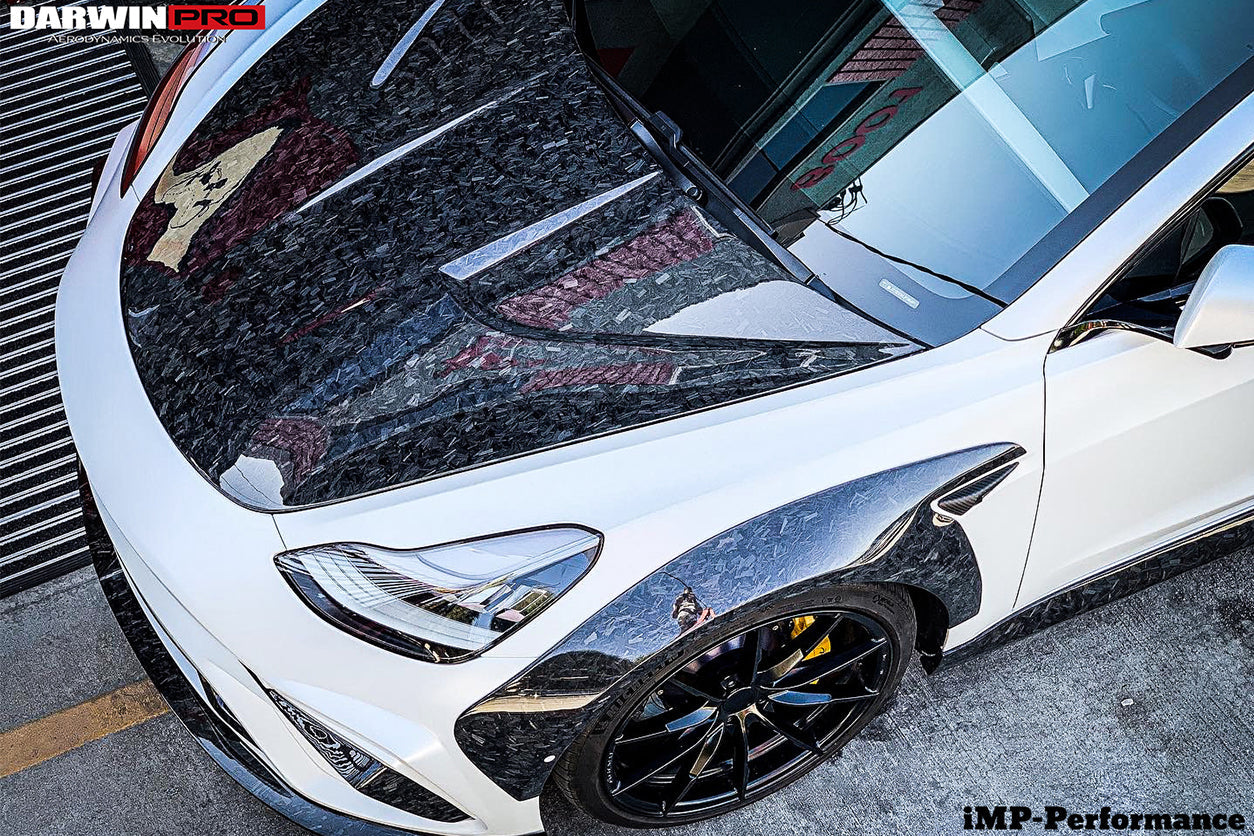 2021+ Tesla Model 3 IMP Performance Partial Carbon Fiber Full Body Kit - DarwinPRO Aerodynamics