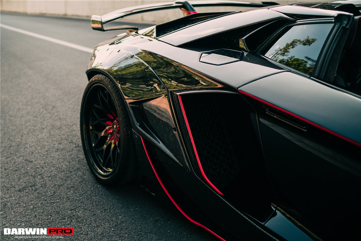 2011-2016 Lamborghini Aventador LP700 Roadster SV-BKSSII Style Engine Hood And Wing - DarwinPRO Aerodynamics
