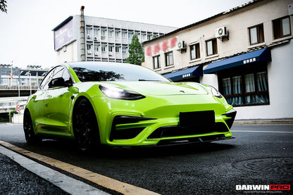2017-2023 Tesla Model 3 IMP Performance Partial Carbon Fiber Front Bumper - DarwinPRO Aerodynamics