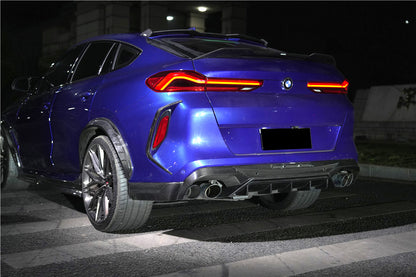 2020-2025 BMW X6M F96 AD Style Dry Carbon Fiber Rear Diffuser Lip - Carbonado