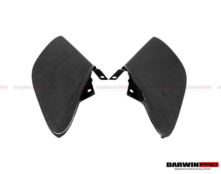2015-2020 Ferrari 488 GTB/Spyder Dry Carbon Fiber Side Air Intake Fins - DarwinPRO Aerodynamics