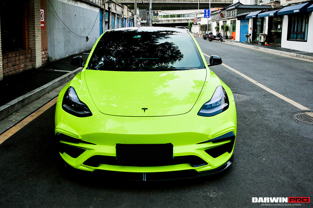 2017-2023 Tesla Model 3 IMP Performance Partial Carbon Fiber Front Bumper - DarwinPRO Aerodynamics