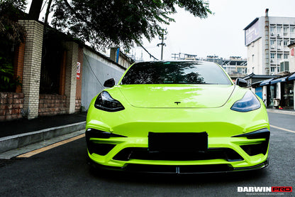 2017-2023 Tesla Model 3 IMP Performance Partial Carbon Fiber Front Bumper - DarwinPRO Aerodynamics