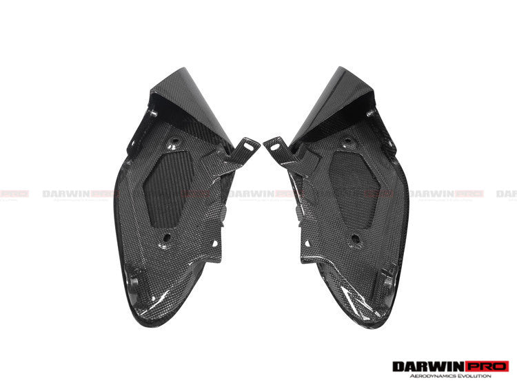 2015-2020 Ferrari 488 GTB/Spyder Dry Carbon Fiber Side Air Intake Fins - DarwinPRO Aerodynamics