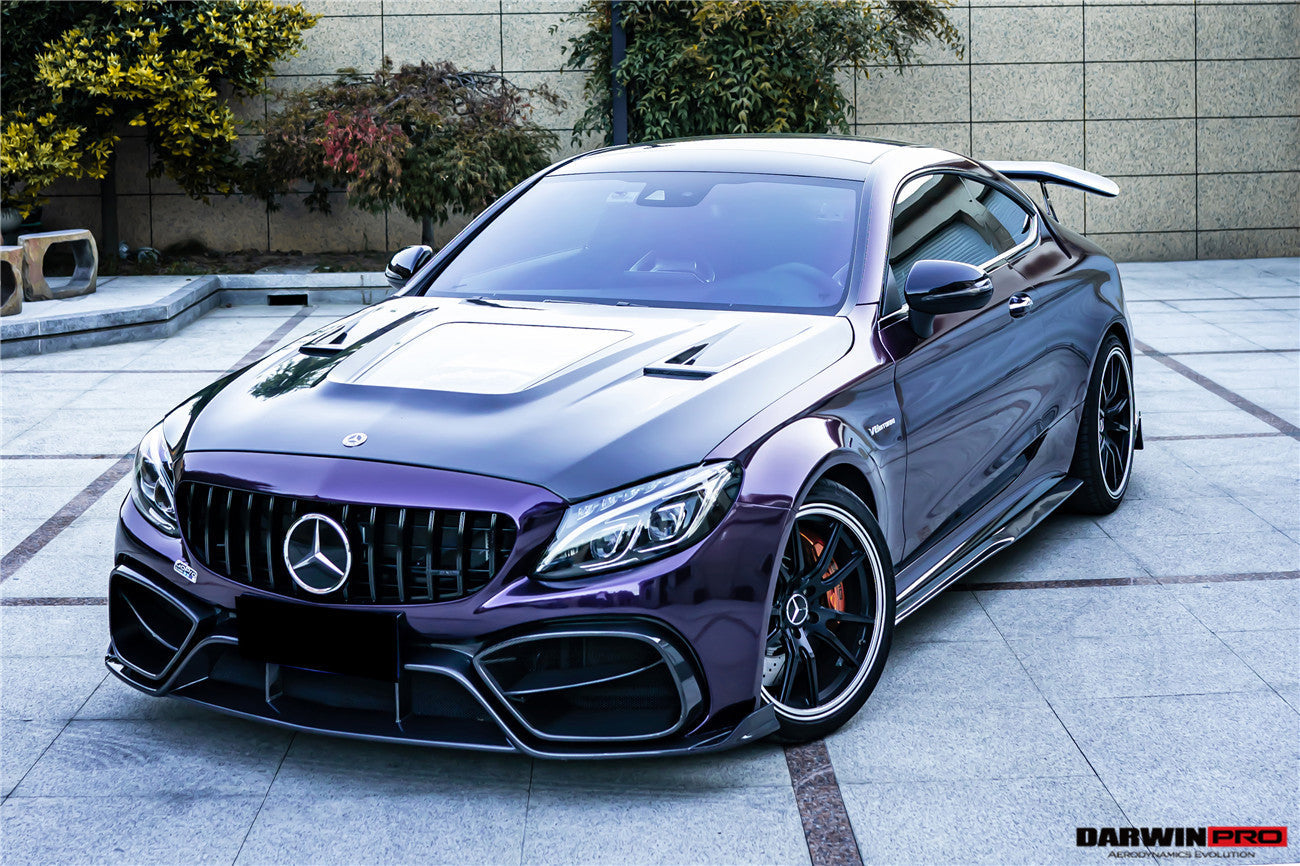 2015-2021 Mercedes Benz W205 C63/S AMG IMP Performance Partial Carbon Fiber Hood - DarwinPRO Aerodynamics