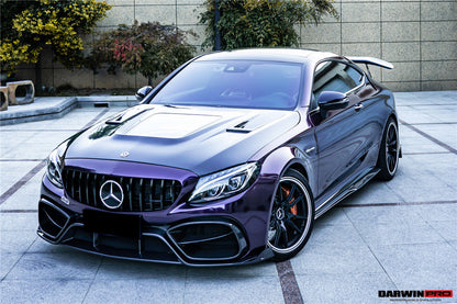 2015-2021 Mercedes Benz W205 C63/S AMG IMP Performance Partial Carbon Fiber Hood - DarwinPRO Aerodynamics