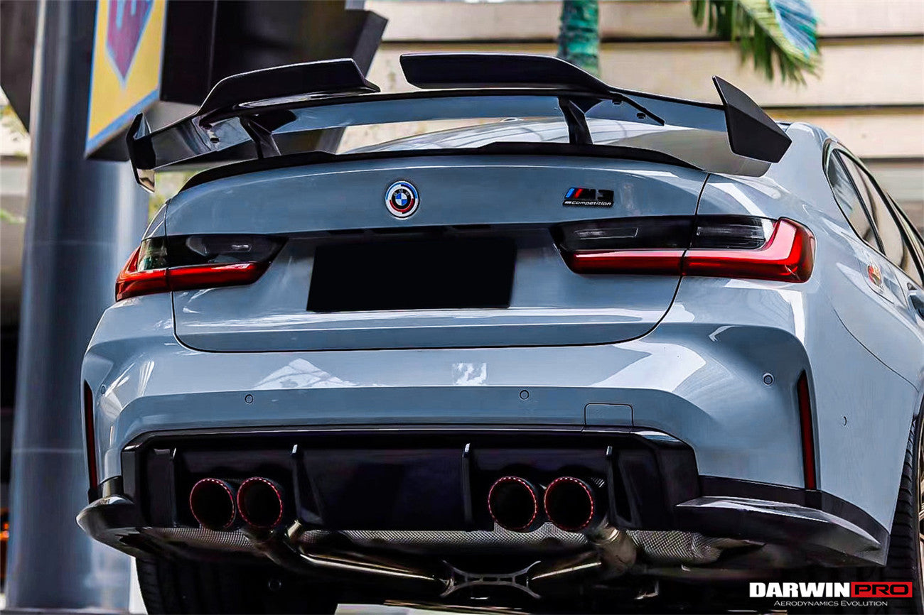 2021-UP BMW M3 G80 G20 BKSSII Style Carbon Fiber Trunk Spoiler - DarwinPRO Aerodynamics