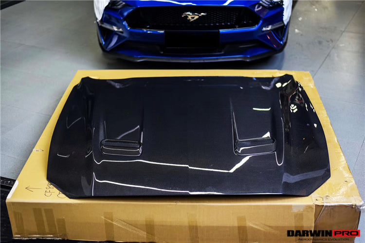 2018-2022 Ford Mustang Carbon Fiber Hood - DarwinPRO Aerodynamics