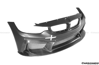 2014-2020 BMW M3 F80 & M4 F82 D3 Style Front Bumper - Carbonado