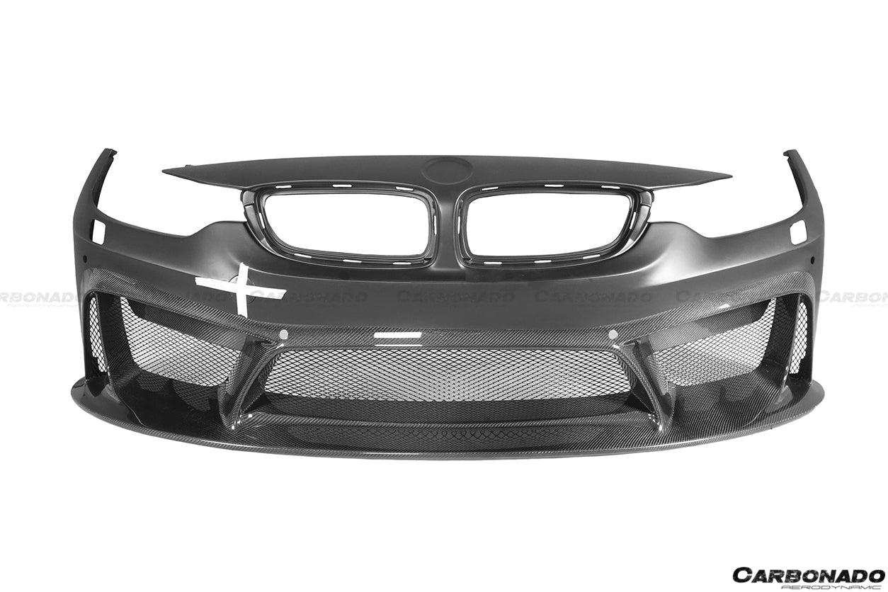 2014-2020 BMW M3 F80 & M4 F82 D3 Style Front Bumper - Carbonado