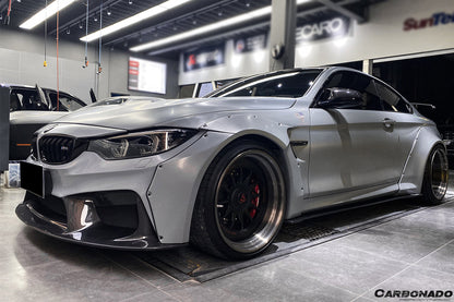 2014-2020 BMW M3 F80 & M4 F82 D3 Style Front Bumper - Carbonado