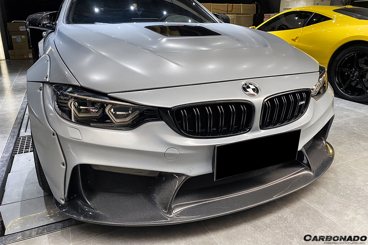 2014-2020 BMW M3 F80 & M4 F82 D3 Style Front Bumper - Carbonado