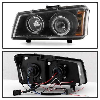 Spyder Chevy Silverado 1500 03-06 Projector LED Halo LED Amber Reflector Blk PRO-YD-CS03-AM-BK
