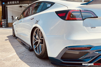 2017-2021 Tesla Model 3 IMP Performance Carbon Fiber Side Skirts Under Board - DarwinPRO Aerodynamics