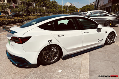 2017-2021 Tesla Model 3 IMP Performance Carbon Fiber Side Skirts Under Board - DarwinPRO Aerodynamics