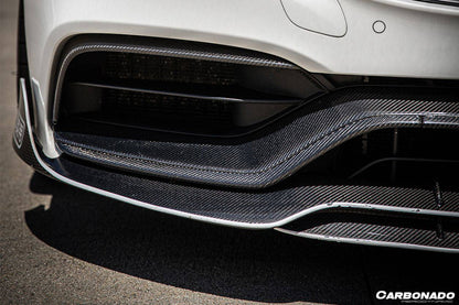 2015-2021 Mercedes Benz W205 C63/S AMG Sedan/Coupe Carbon Fiber Front Bumper Canards - Carbonado Aero