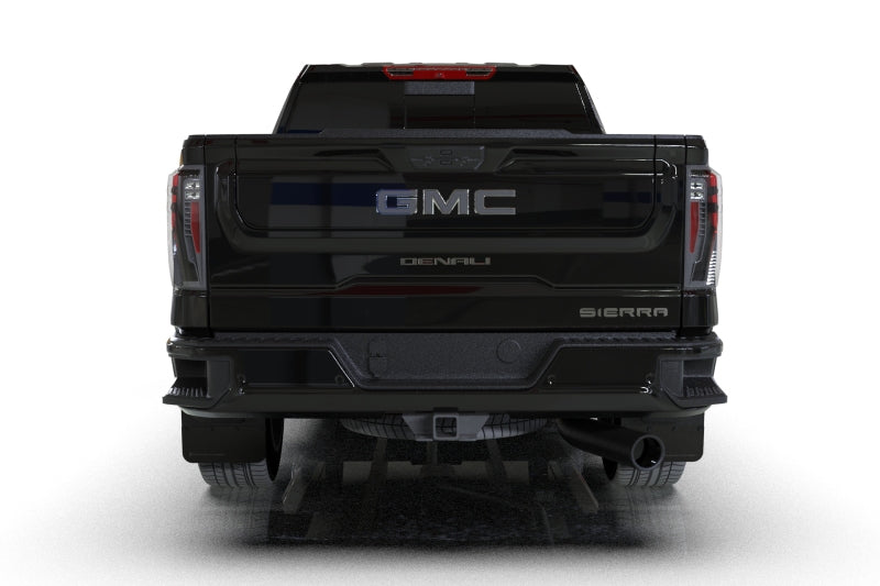 Rally Armor 20-26 GMC Sierra 2500/3500 HD Denali Black Mud Flap w/White Logo