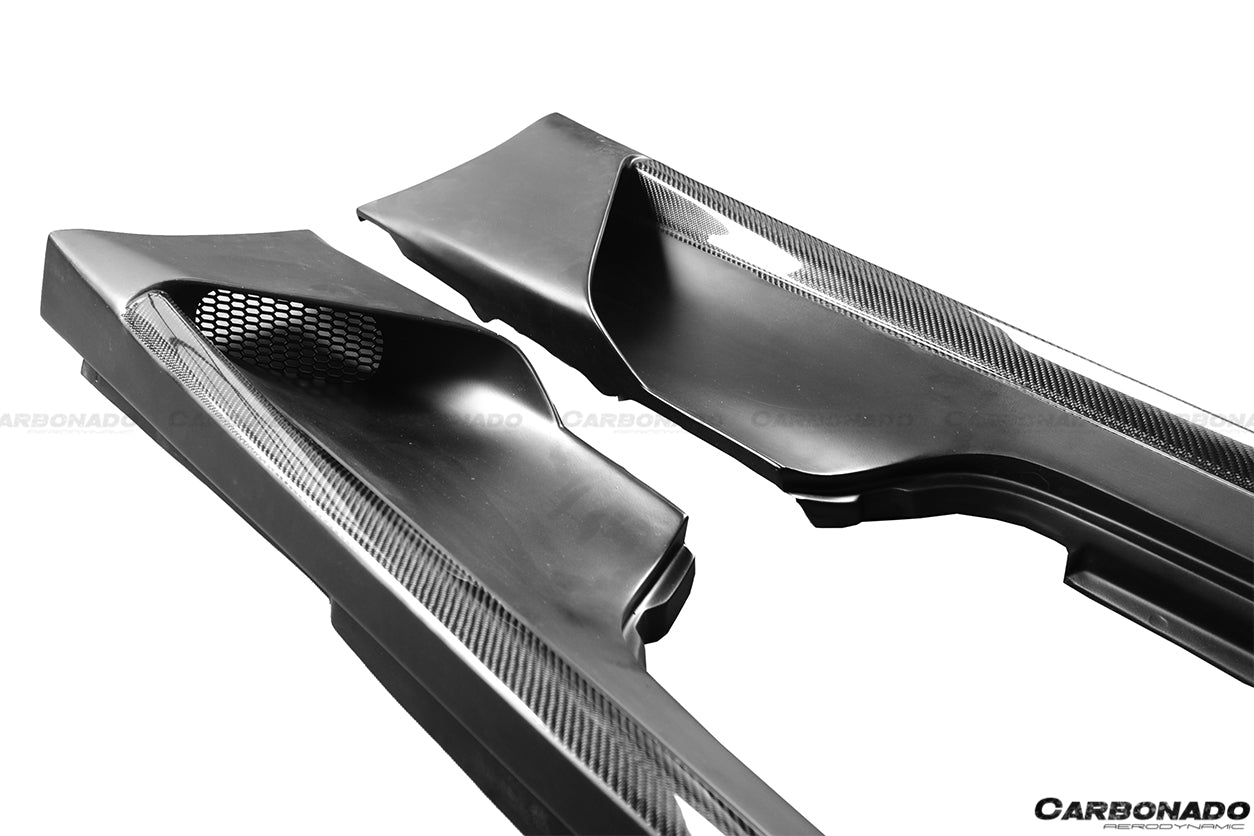 2004-2009 Ferrari F430 AS Style Side Skirts - Carbonado