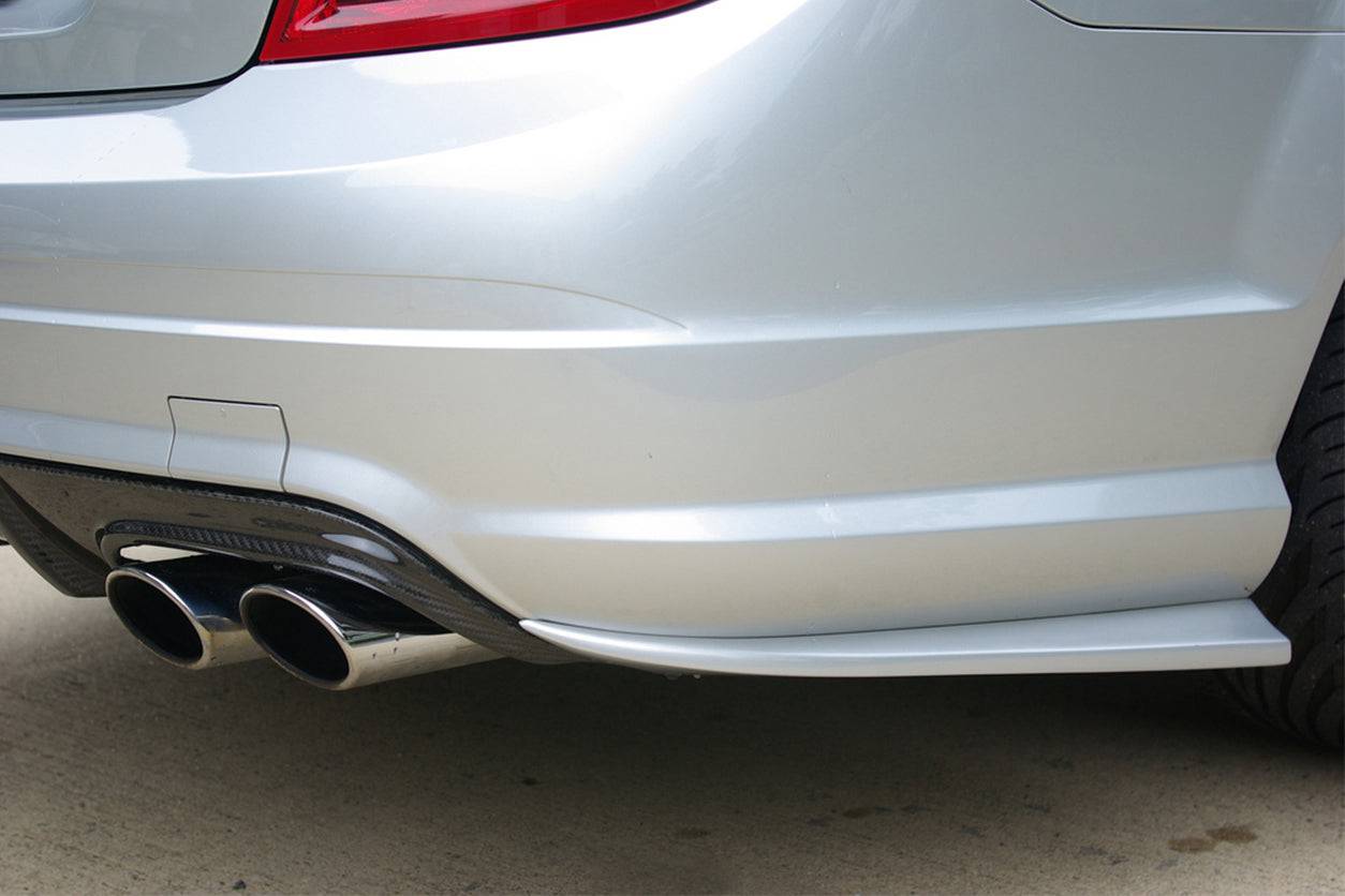 2012-2014 Mercedes Benz W204 C63 AMG RZS Style Carbon Fiber Rear Bumper Caps - Carbonado