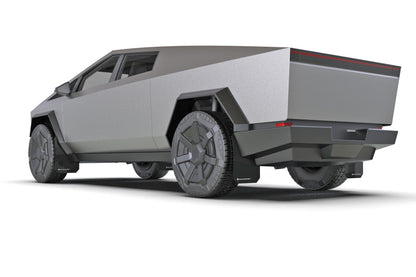 Rally Armor 24-26 Tesla Cybertruck Black UR Mud Flap Silver Logo