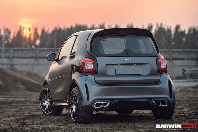 2016-2020 Smart Fortwo 453 BKSS Style Partial Carbon Fiber Rear Bumper - DarwinPRO Aerodynamics
