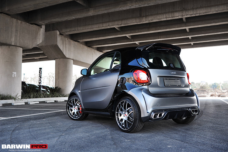 2016-2020 Smart Fortwo 453 BKSS Style Partial Carbon Fiber Rear Bumper - DarwinPRO Aerodynamics