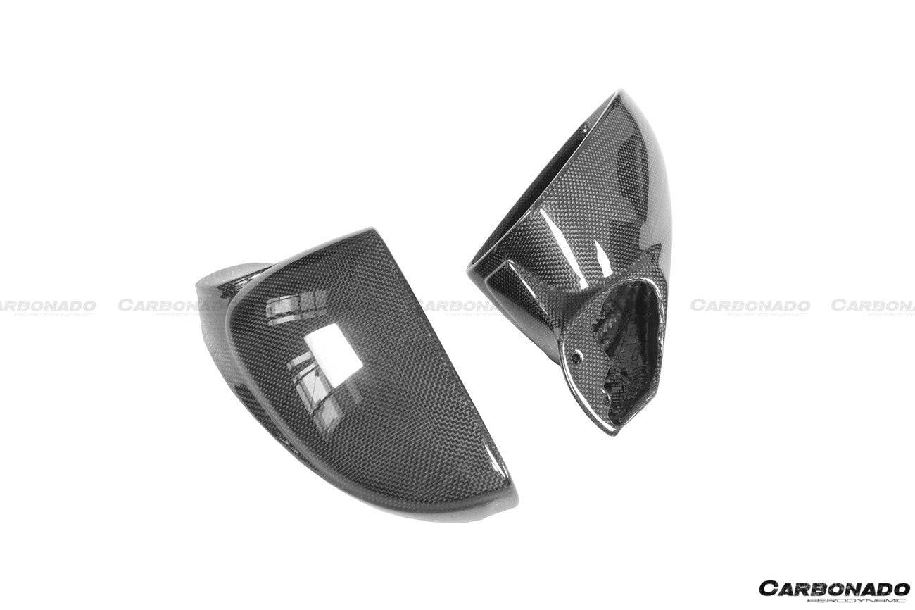 2010-2015 Ferrari 458 Coupe Spyder Speciale OE Style DRY Carbon Fiber Mirror Housing - Carbonado Aero