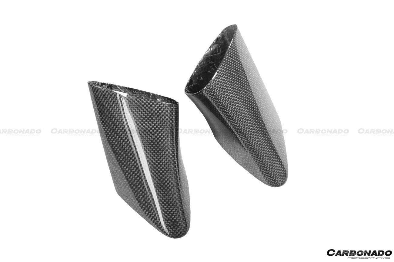 2010-2015 Ferrari 458 Coupe Spyder Speciale OE Style DRY Carbon Fiber Mirror Housing - Carbonado Aero