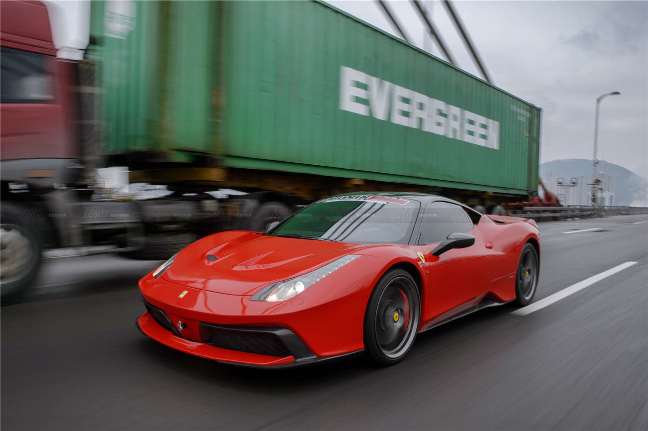 2010-2015 Ferrari 458 Coupe BKSS Style Partial Carbon Fiber Full Body Kit - DarwinPRO Aerodynamics