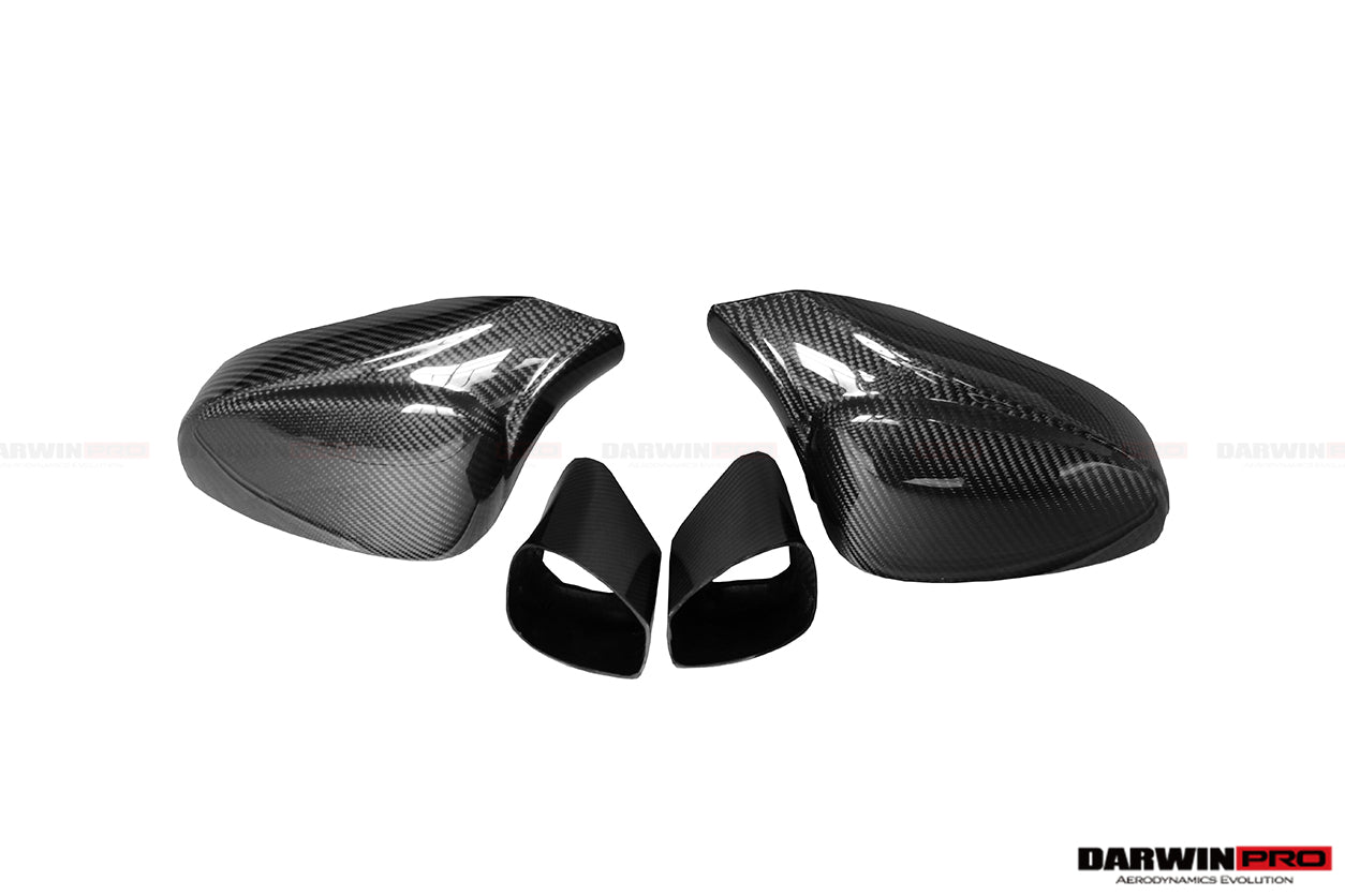 2010-2015 Ferrari 458 Coupe/Spyder/Speciale Dry Carbon Fiber Mirror Housing Repalcement - DarwinPRO Aerodynamics