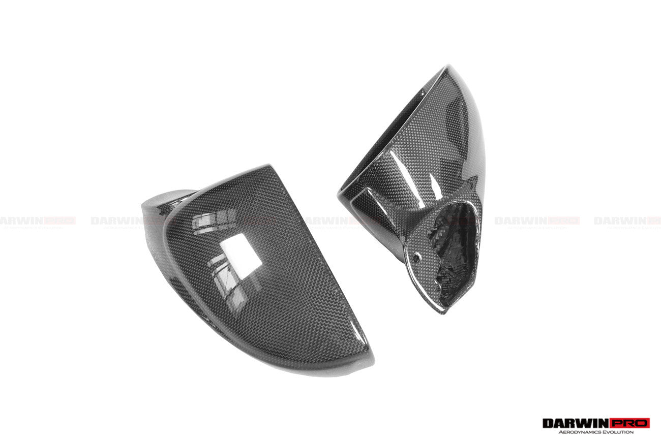 2010-2015 Ferrari 458 Coupe/Spyder/Speciale Dry Carbon Fiber Mirror Housing Repalcement - DarwinPRO Aerodynamics