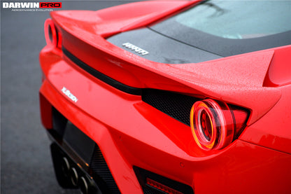 2010-2015 Ferrari 458 Coupe BKSS Style Partial Carbon Fiber Rear Bumper And Carbon Fiber Trunk W/ Tail Light Cover - DarwinPRO Aerodynamics