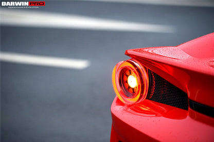 2010-2015 Ferrari 458 Coupe BKSS Style Partial Carbon Fiber Rear Bumper And Carbon Fiber Trunk W/ Tail Light Cover - DarwinPRO Aerodynamics